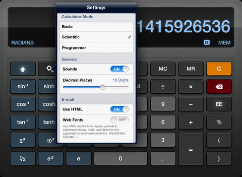 Sci:Pro Calculator for iPhone