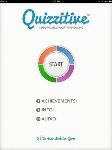 Quizzitive Word Game for iPhone