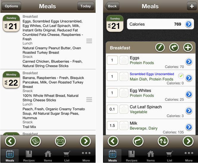Menu Planner for iPhone