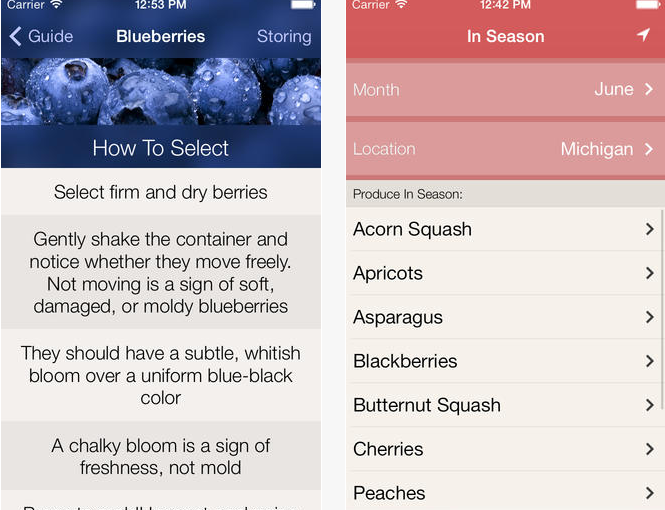 Harvest Produce Guide for iPhone
