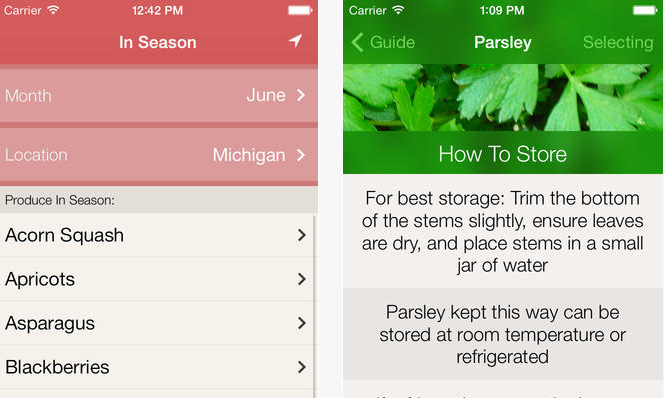 3 Fresh Produce Finders for iPhone