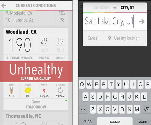 Smoggy for iPhone: Monitor Air Quality