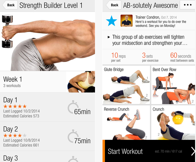 FitnessBuilder for iPhone Personal Trainer