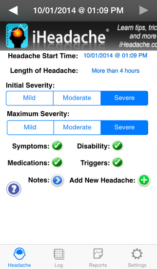 3 Headache Diary Apps for iPhone