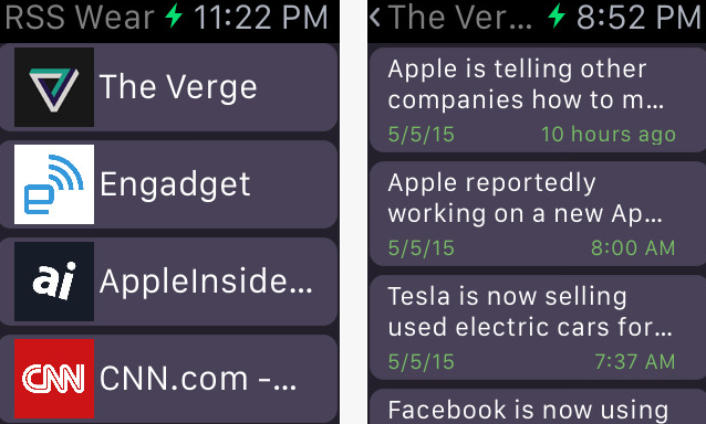 4 RSS Feed Readers for Apple Watch