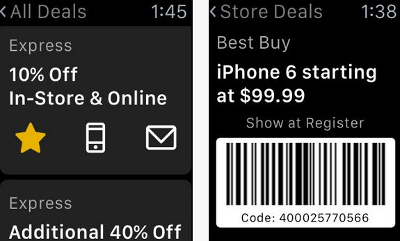 RetailMeNot Coupon App for Apple Watch
