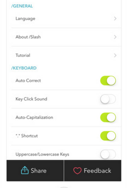 Slash Keyboard for iOS