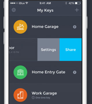 iBlue Smart Key for iPhone: Garage Door App