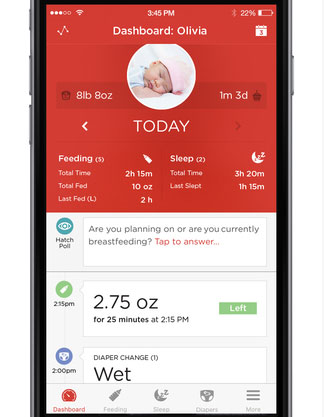 Hatch Baby for iPhone: Sleep & Diaper Tracker