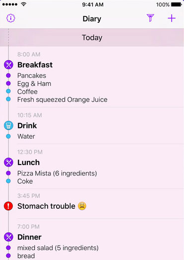 Foody Food Symptom Tracker for iPhone