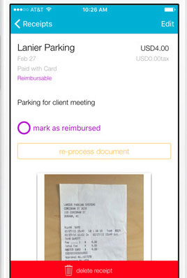 Shoeboxed Receipt and Mileage Tracker for iPhone