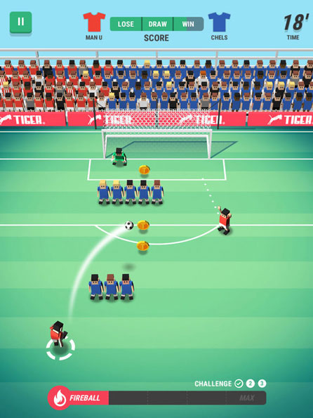 Tiny Striker Football Game for iPhone