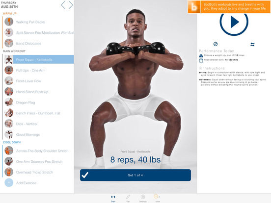 BodBot Personal Trainer for iPhone
