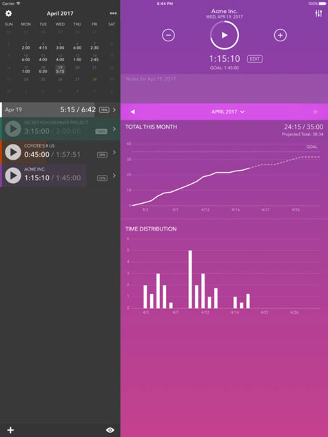 Manifest Time Tracker for iPhone