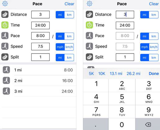 Running Pace for iPhone