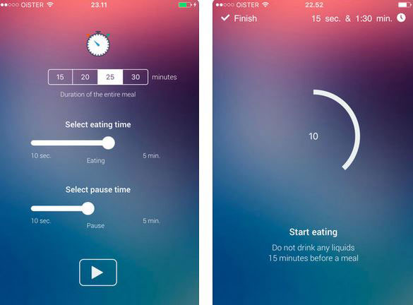 Bariatric Meal Timer for iPhone