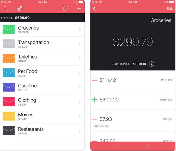 Envelopes: Budget Manager for iPhone