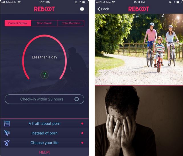 Reboot App for Quitting Porn Addiction