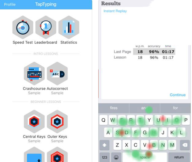 TapTyping: Typing Trainer for iPhone
