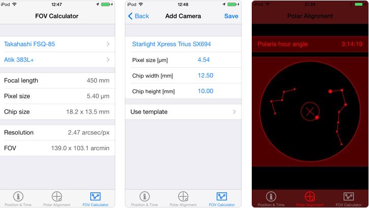 NightSkyToolbox iPhone App for Astrophotography