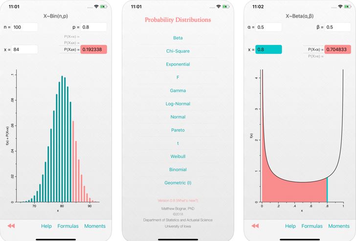 Probability-Distributions for iPhone