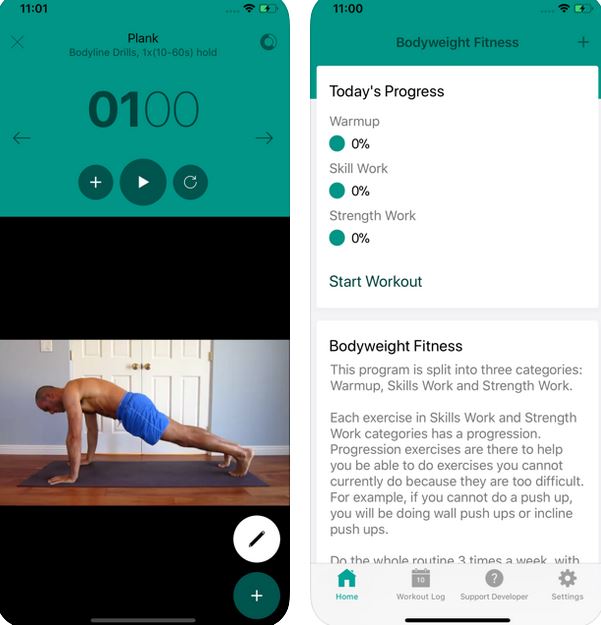 Bodyweight Fitness for iPhone