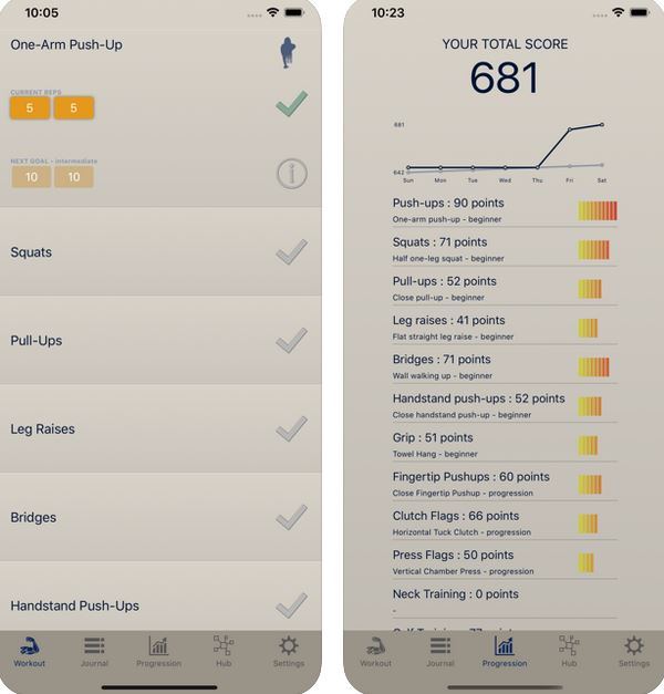 Convict Conditioning Tracker for iPhone
