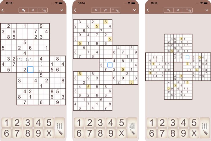 Conceptis MultiSudoku: Multi-grid Sudoku for iPhone