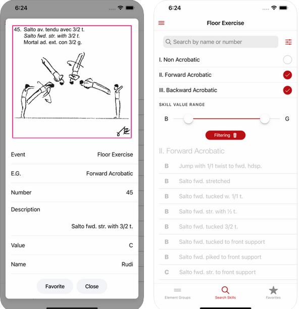 Men’s Skills by Routiner Gymnastics iPhone App