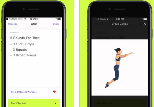 WOD Travel Workout Generator for iPhone